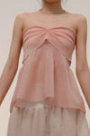 SWAYING/KNIT Bow Tube Top SW22SST02 Light Pink PS47